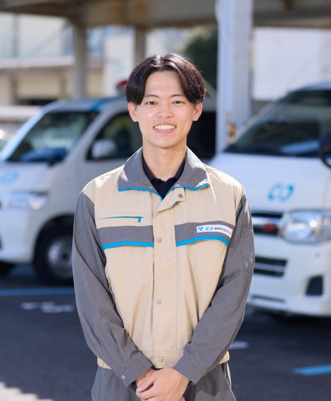 整圧器などの点検、整備を通して、社会インフラを守ることが私の使命です。