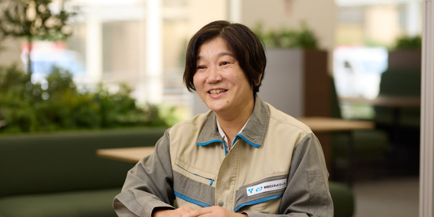 低圧ガス本管埋設工事を担うセンターの責任者として。