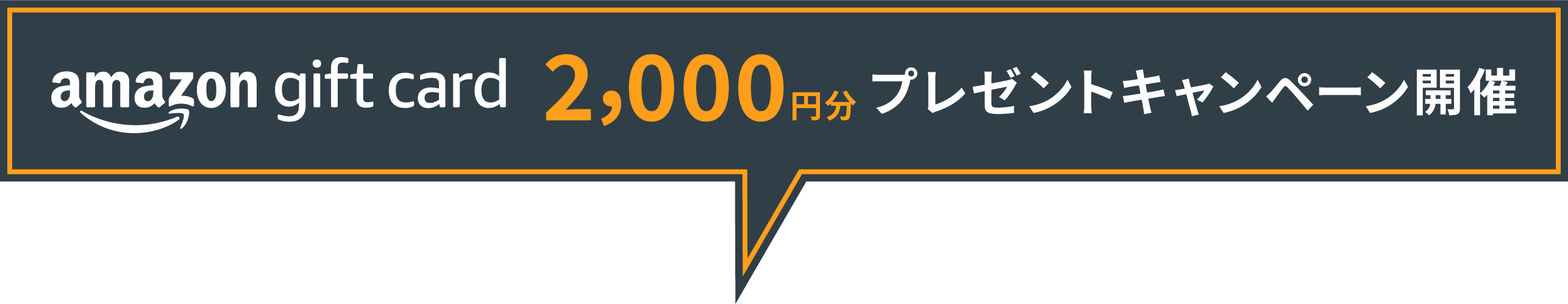 Amazonギフトカード2,000円分プレゼントキャンペーン開催