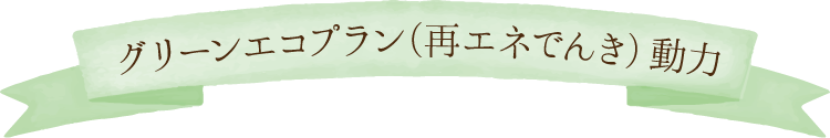 グリーンエコプラン（再エネでんき）動力