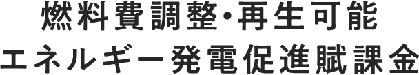 燃料費調整・再生可能エネルギー発電促進賦課金