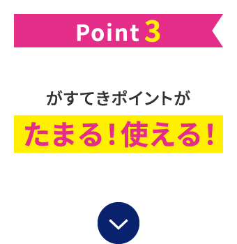 Point3 がすてきポイントがたまる！使える！