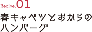 Recipe01 春キャベツとおからのハンバーグ