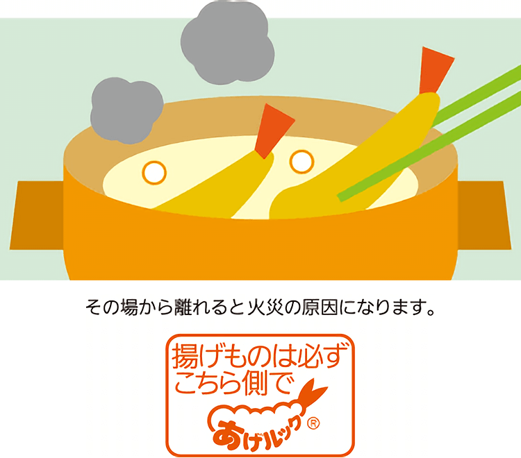 天ぷら油火災に注意してください