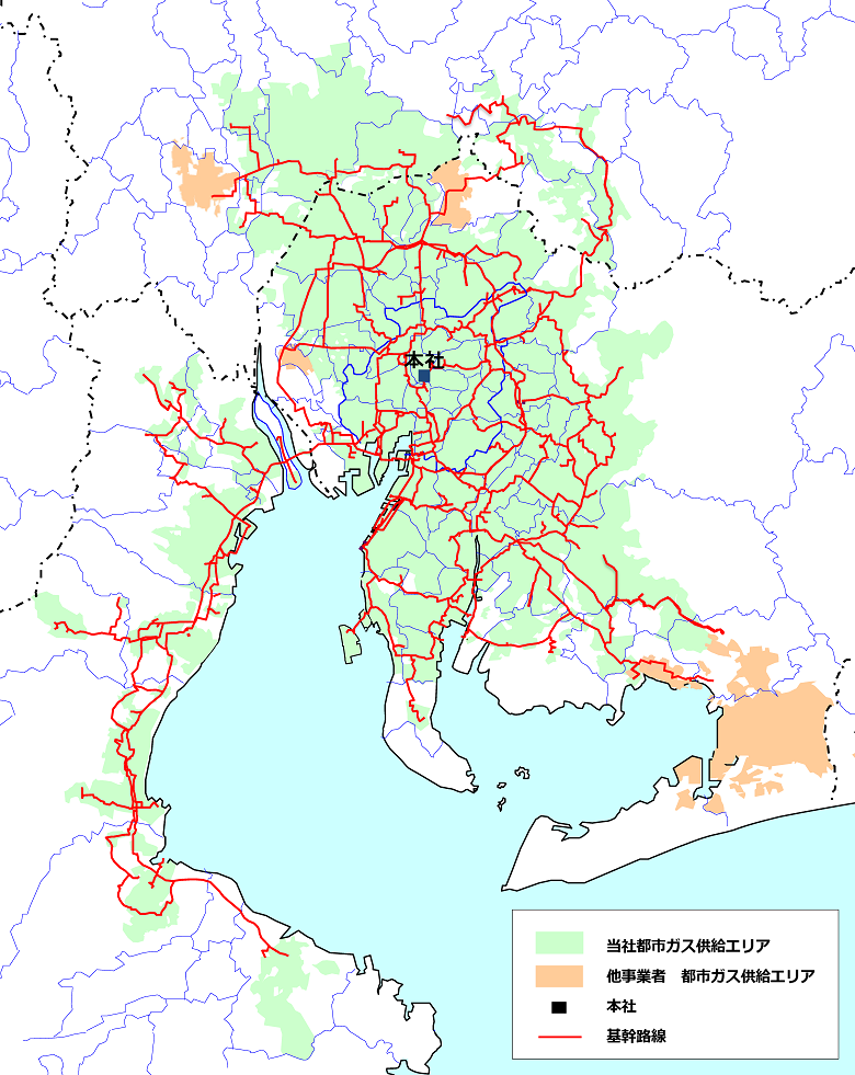 都市ガス供給エリア | 都市ガスが選ばれる理由 | 東邦ガスネットワーク