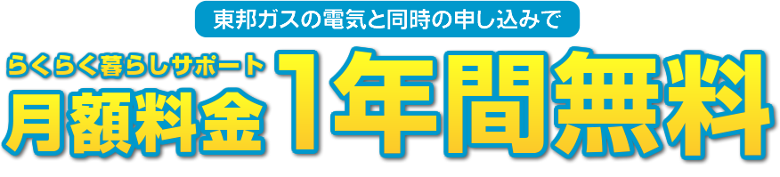 月額料金1年間無料！