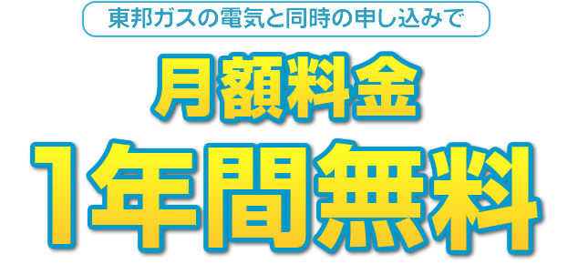 月額料金1年間無料！